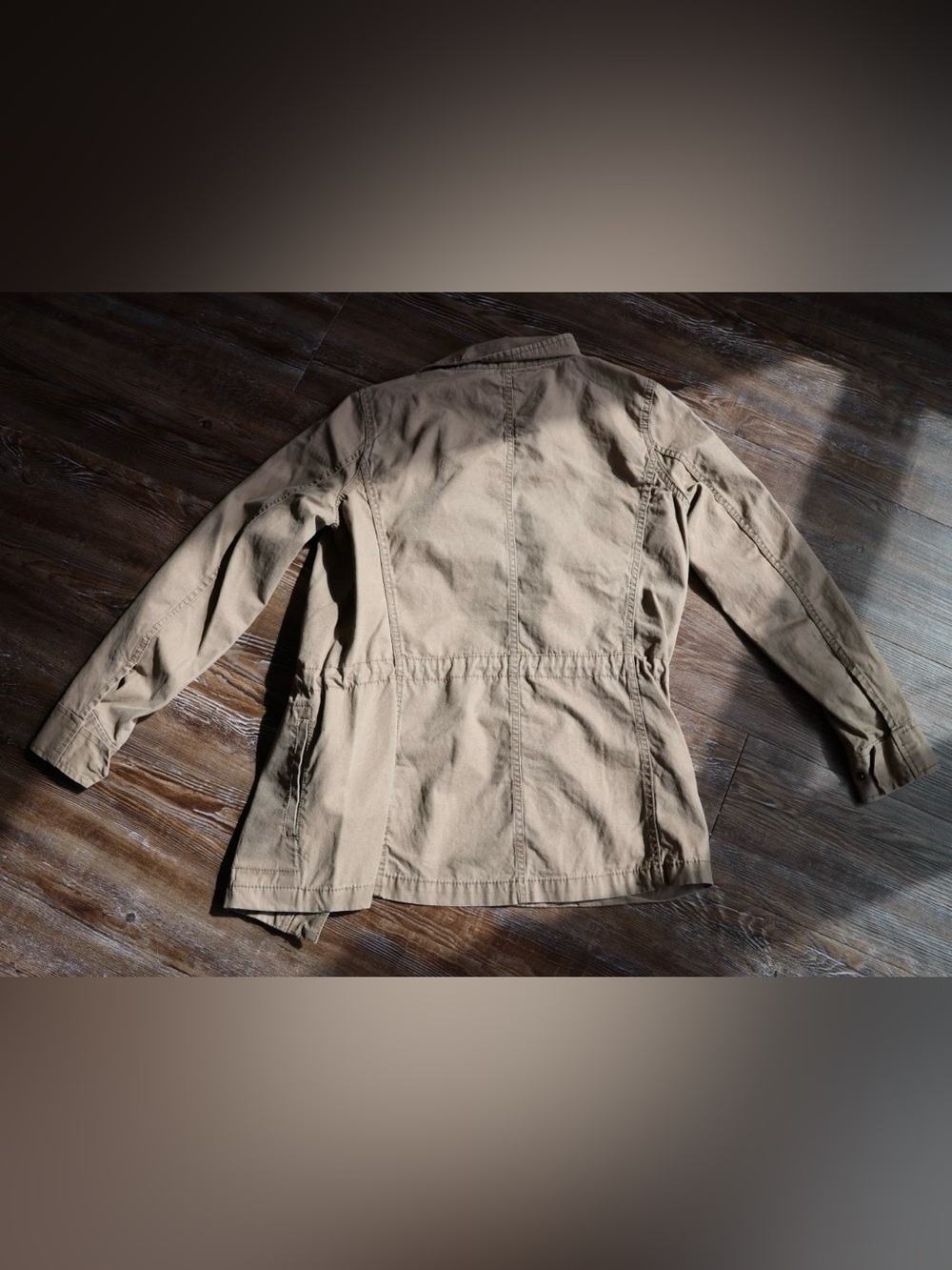 Madewell Fleet Utility Jacket Khaki Beige 100% Cotton Cargo Gorpcore Womens XS - Picture 3 of 16
